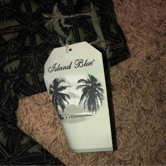 Green Palm Tree Hawaiian Button Shirt - Picture 3 of 3